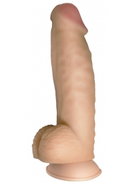 Телесный реалистичный фаллоимитатор на черных трусиках Real Big Strap-On - 34,5 см. - LOVETOY (А-Полимер) - купить с доставкой в Новомосковске