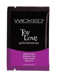Лубрикант на водной основе для использования с игрушками WICKED Toy Love - 3 мл. - Wicked - купить с доставкой в Новомосковске