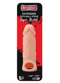Телесная насадка EXTENDER WITH BALL STRAP 5.5 - 14 см. - Dream Toys - в Новомосковске купить с доставкой