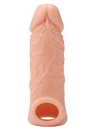 Телесная насадка EXTENDER WITH BALL STRAP 5.5 - 14 см. - Dream Toys - в Новомосковске купить с доставкой