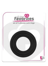 Набор из 3 эрекционных колец SILICONE COCKRINGS - Dream Toys - в Новомосковске купить с доставкой
