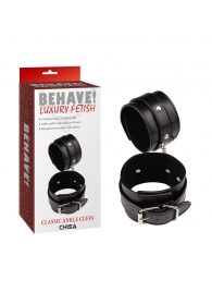 Черные оковы Classic Ankle Cuffs - Chisa - купить с доставкой в Новомосковске