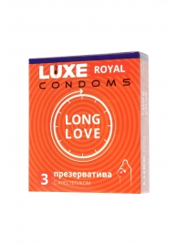 Презервативы с продлевающим эффектом LUXE Royal Long Love - 3 шт. - Luxe - купить с доставкой в Новомосковске