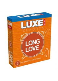 Презервативы с продлевающим эффектом LUXE Royal Long Love - 3 шт. - Luxe - купить с доставкой в Новомосковске