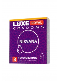 Презервативы с увеличенным количеством смазки LUXE Royal Nirvana - 3 шт. - Luxe - купить с доставкой в Новомосковске