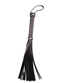 Черная многохвостая плеть Pleasure Whip - 46 см. - Chisa - купить с доставкой в Новомосковске