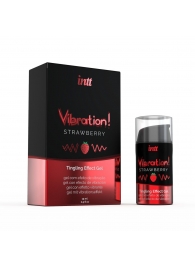 Жидкий интимный гель с эффектом вибрации Vibration! Strawberry - 15 мл. - INTT - купить с доставкой в Новомосковске