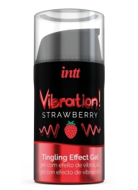 Жидкий интимный гель с эффектом вибрации Vibration! Strawberry - 15 мл. - INTT - купить с доставкой в Новомосковске
