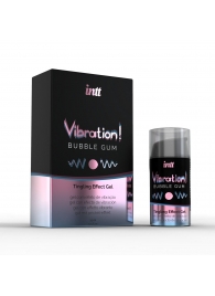 Жидкий интимный гель с эффектом вибрации Vibration! Bubble Gum - 15 мл. - INTT - купить с доставкой в Новомосковске