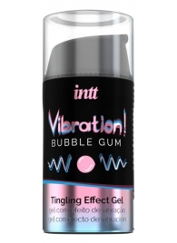 Жидкий интимный гель с эффектом вибрации Vibration! Bubble Gum - 15 мл. - INTT - купить с доставкой в Новомосковске