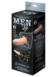 Телесный пустотелый харнесс MEN Style - 17,5 см. - LOVETOY (А-Полимер) - купить с доставкой в Новомосковске