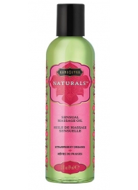 Массажное масло Naturals Strawberry Dreams с ароматом клубники - 59 мл. - Kama Sutra - купить с доставкой в Новомосковске