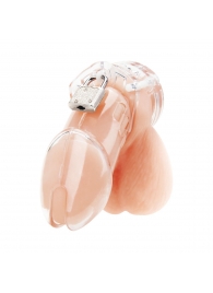 Прозрачная клетка целомудрия Acrylic See-thru Chastity Cage - BlueLine - купить с доставкой в Новомосковске