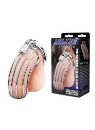 Металлическая клетка Prisoner Cock Сage с замком - BlueLine - купить с доставкой в Новомосковске