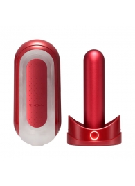 Красный мастурбатор Flip Zero Red   Warmer с подогревом - Tenga - в Новомосковске купить с доставкой