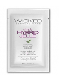 Гель-лубрикант на водно-силиконовой основе Simply Hybrid Jelle - 3 мл. - Wicked - купить с доставкой в Новомосковске