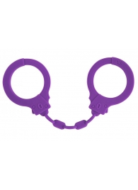 Фиолетовые силиконовые наручники Suppression - Lola Games - купить с доставкой в Новомосковске