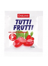 Гель-смазка Tutti-frutti со вкусом барбариса - 4 гр. - Биоритм - купить с доставкой в Новомосковске