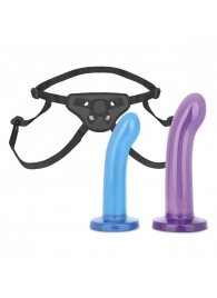 Страпон унисекс Beginners Strap-On с 2 насадками - 15 и 13 см. - Lux Fetish - купить с доставкой в Новомосковске