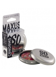Экстремально тонкие презервативы в железном кейсе MAXUS Extreme Thin - 3 шт. - Maxus - купить с доставкой в Новомосковске