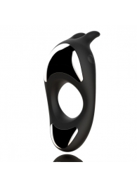 Черное эрекционное кольцо с двумя моторами Zeus Dual Vibe Cock Ring - FeelzToys - в Новомосковске купить с доставкой