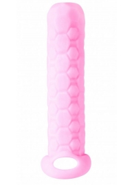 Розовый фаллоудлинитель Homme Long - 13,5 см. - Lola Games - в Новомосковске купить с доставкой