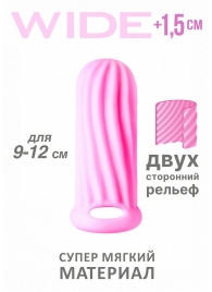 Розовый фаллоудлинитель Homme Wide - 11 см. - Lola Games - в Новомосковске купить с доставкой