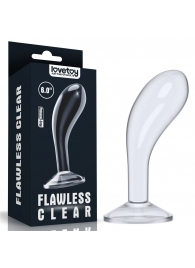 Прозрачный стимулятор простаты Flawless Clear Prostate Plug - 15 см. - Lovetoy - в Новомосковске купить с доставкой