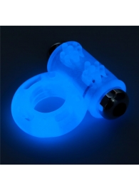 Голубое, светящееся в темноте эрекционное виброкольцо Lumino Play Vibrating Penis Ring - Lovetoy - в Новомосковске купить с доставкой