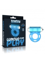 Голубое, светящееся в темноте эрекционное виброкольцо Lumino Play Vibrating Penis Ring - Lovetoy - в Новомосковске купить с доставкой