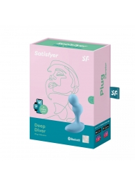 Голубой анальный вибростимулятор Deep Driver - 11,2 см. - Satisfyer - в Новомосковске купить с доставкой