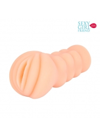 Телесный мастурбатор-вагина с комплектом эрекционных колец - Bior toys - в Новомосковске купить с доставкой