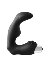 Черный вибромассажер простаты FantASStic Vibrating Prostate Massager - 11,3 см. - Dream Toys - в Новомосковске купить с доставкой