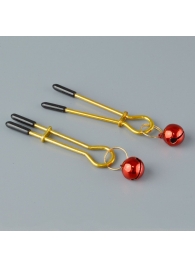 Золотистые зажимы с колокольчиками Gold - Sitabella - купить с доставкой в Новомосковске