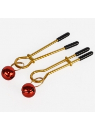 Золотистые зажимы с колокольчиками Gold - Sitabella - купить с доставкой в Новомосковске