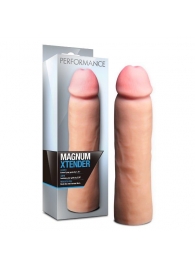 Телесная фаллическая насадка на пенис Magnum Xtender - 23 см. - Blush Novelties - в Новомосковске купить с доставкой