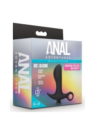 Черный анальный вибратор Silicone Vibrating Prostate Massager 01 - 10,8 см. - Blush Novelties - в Новомосковске купить с доставкой