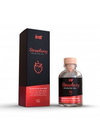 Массажный гель с ароматом клубники Strawberry - 30 мл. - INTT - купить с доставкой в Новомосковске