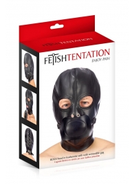 Маска-шлем с прорезями для глаз и регулируемым кляпом - Fetish Tentation - купить с доставкой в Новомосковске