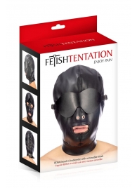 Маска-шлем с отверстием для рта и съемными шорами - Fetish Tentation - купить с доставкой в Новомосковске