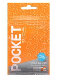 Карманный мастурбатор HEXA-BRICK - Tenga - в Новомосковске купить с доставкой