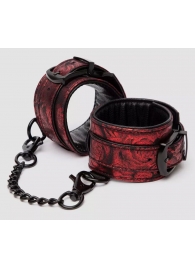 Красно-черные наручники Reversible Faux Leather Wrist Cuffs - Fifty Shades of Grey - купить с доставкой в Новомосковске