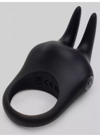 Черное эрекционное виброкольцо Sensation Rechargeable Vibrating Rabbit Love Ring - Fifty Shades of Grey - в Новомосковске купить с доставкой