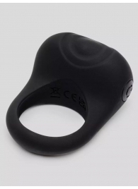 Черное эрекционное виброкольцо Sensation Rechargeable Vibrating Love Ring - Fifty Shades of Grey - в Новомосковске купить с доставкой