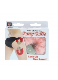 Металлические наручники с розовой меховой опушкой METAL HANDCUFF WITH PLUSH PINK - Dream Toys - купить с доставкой в Новомосковске