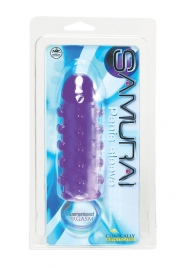 Закрытая фиолетовая насадка с пупырышками SAMURAI PENIS SLEEVE PURPLE - 14,5 см. - NMC - в Новомосковске купить с доставкой