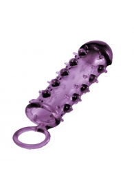 Закрытая фиолетовая насадка с пупырышками SAMURAI PENIS SLEEVE PURPLE - 14,5 см. - NMC - в Новомосковске купить с доставкой
