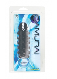 Дымчатая стимулирующая насадка с закрытой головкой SAMURAI PENIS SLEEVE BLACK - 14,5 см. - NMC - в Новомосковске купить с доставкой