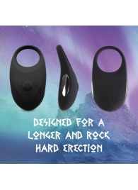 Черное эрекционное виброкольцо Thor Cockring - FeelzToys - в Новомосковске купить с доставкой