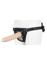 Пустотелый страпон Harness CLASSIC с бандажом - 19,5 см. - LOVETOY (А-Полимер) - купить с доставкой в Новомосковске
